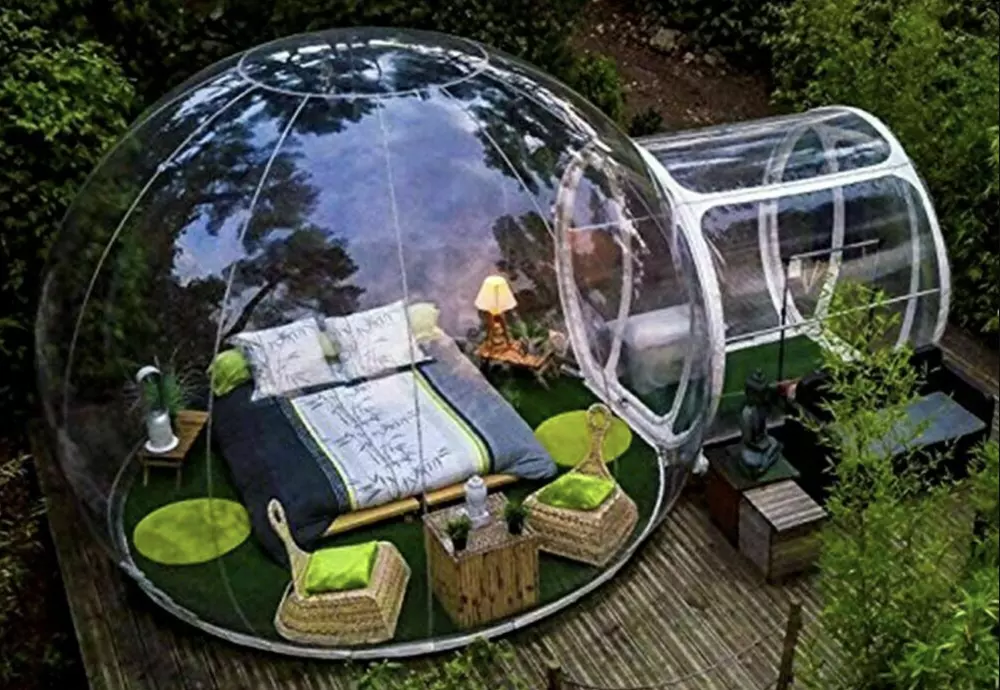 bubble tent date night